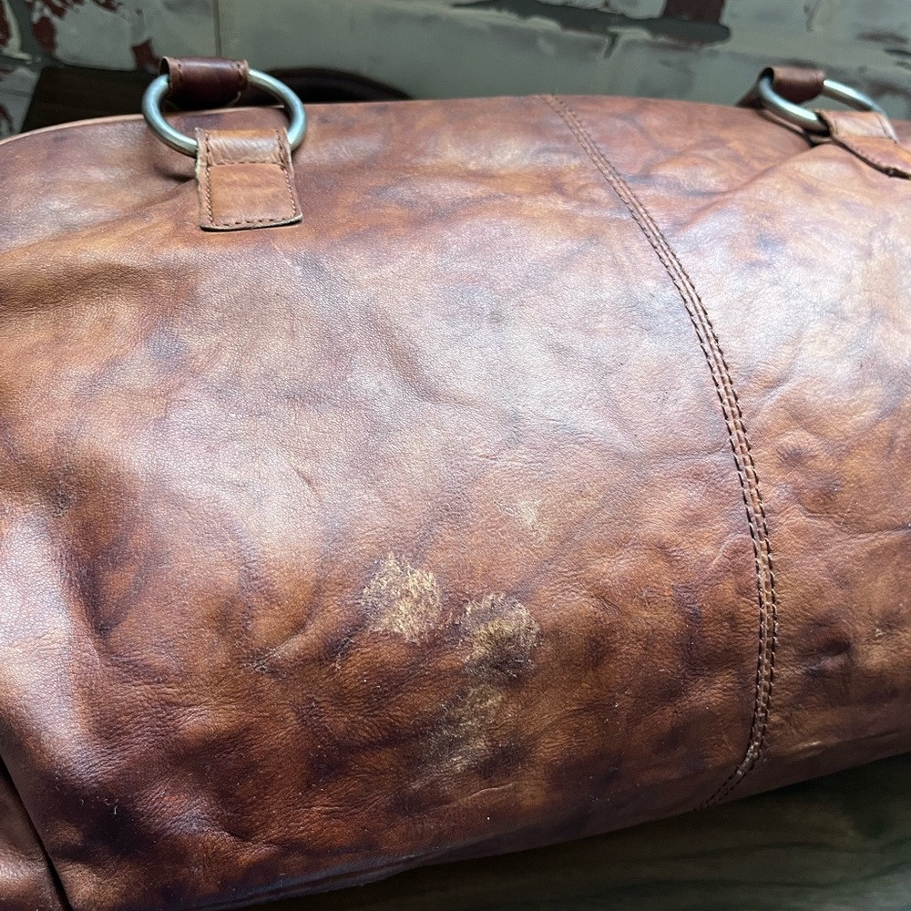 Vintage Steve Madden Studded Leather Shoulder Bag in Distressed Brown - Picture 6 of 11
